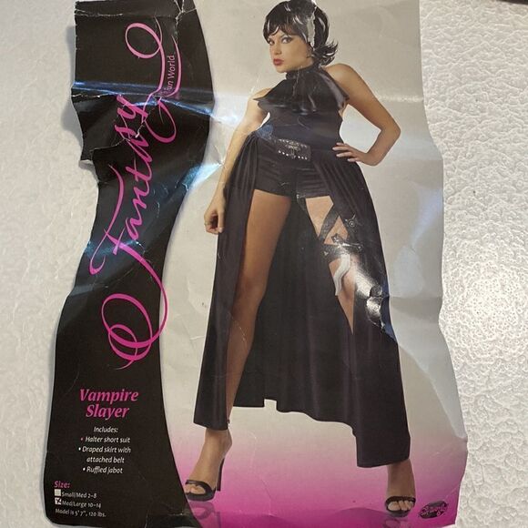 VAMPIRE Slayer Halloween costume Romper w/ Attached Skirt Panels Sz L - Picture 9 of 10